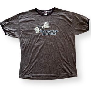 Tootsie Pop Kid and Wise Owl Vintage Retro Unisex Ringer T-shirt 2XL